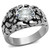 Stainless Steel Men's Tapered Ring with Oval Cubic Zirconia - Size 9 (Pack of 2) - IMAGE 1