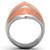 Women's Stainless Steel Ring with Orange Epoxy - Size 9 (Pack of 2) - IMAGE 3