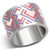 Stainless Steel Women's Ring with Multicolor Epoxy - Size 9 (Pack of 2) - IMAGE 1