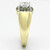 Men's Two Tone Gold Ion Plated Stainless Steel Ring with Oval CZ - Size 8 - IMAGE 4