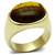 Men's Gold Ion Plated Stainless Steel Ring with Yellow Topaz Synthetic Tiger Eye - Size 8 (Pack of 2) - IMAGE 1