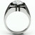 Men's Stainless Steel Ring with Cubic Zirconia Stone - Size 10 (Pack of 2) - IMAGE 3
