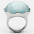 Women's High Polished Stainless Steel Ring with Sea Blue Synthetic Glass - Size 10 (Pack of 2) - IMAGE 3