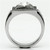 Men's Stainless Steel Bezel Ring with Clear Crystals - Size 11 (Pack of 2) - IMAGE 3