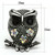 Women's Stainless Steel Owl Shaped Ring with Smoked Quartz Crystals - Size 9 - IMAGE 2