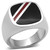 Stainless Steel Men's Tapered Ring with Multicolor Epoxy - Size 8 (Pack of 2) - IMAGE 1