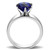 Stainless Steel Women's Ring with Montana Blue Synthetic Glass Stone - Size 8 (Pack of 2) - IMAGE 3