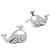 Women's Stainless Steel Dolphin Shaped Stud Earrings (Pack of 2) - IMAGE 1