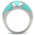 Women's Stainless Steel Tapered Ring with Turquoise Epoxy - Size 9 (Pack of 2) - IMAGE 3