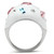 Stainless Steel Women's Ring with Multi Color Crystals - Size 9 (Pack of 2) - IMAGE 3