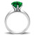 Stainless Steel Women's Ring with Emerald Green Synthetic Glass Stone - Size 10 (Pack of 2) - IMAGE 3