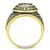 Men's Gold IP Stainless Steel "United States Veteran" Ring with Black Jet Epoxy - Size 14 (Pack of 2) - IMAGE 4