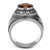 Stainless Steel Men's "United States Army" Ring with Siam Synthetic Glass Stone - Size 12 - IMAGE 3