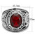 Stainless Steel Men's "United States Army" Ring with Siam Synthetic Glass Stone - Size 8 - IMAGE 2