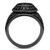 Men's IP Stainless Steel "United States Veteran" Ring with Black Jet Epoxy - Size 12 - IMAGE 3