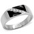 Men's Stainless Steel Ring with Clear Crystals - Size 10 (Pack of 2) - IMAGE 1