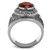 Men's Stainless Steel Marines Ring with Siam Synthetic Glass Stone - Size 11 - IMAGE 3