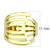 Gold Ion Plated Single Tone Stainless Steel Women's Ring - Size 6 (Pack of 2) - IMAGE 2