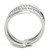 Women's Stainless Steel Split Style Ring with Clear Crystals - Size 7 (Pack of 2) - IMAGE 3