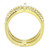Women's IP Gold Plated Stainless Steel Ring with Marquise Shaped CZ - Size 6 (Pack of 2) - IMAGE 3