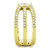 Women's IP Gold Plated Stainless Steel Ring with Marquise Shaped CZ - Size 6 (Pack of 2) - IMAGE 4