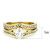 2-Piece Women's IP Gold Plated Stainless Steel Ring Set with Marquise Shaped CZ, Size 5 (Pack of 2) - IMAGE 2