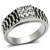Men's Stainless Steel Pave Ring with Round Clear Crystals - Size 8 (Pack of 2) - IMAGE 1