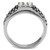 Men's Stainless Steel Pave Ring with Round Clear Crystals - Size 8 (Pack of 2) - IMAGE 3