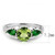 Stainless Steel Women's Engagement Ring with Peridot Synthetic Glass Stone - Size 9 (Pack of 2) - IMAGE 2