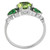 Stainless Steel Women's Engagement Ring with Peridot Synthetic Glass Stone - Size 9 (Pack of 2) - IMAGE 3