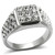 High Polished Stainless Steel Men's Ring with Crystals - Size 10 (Pack of 2) - IMAGE 1