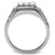 High Polished Stainless Steel Men's Ring with Crystals - Size 10 (Pack of 2) - IMAGE 3