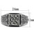 High Polished Stainless Steel Men's Ring with Crystals - Size 13 (Pack of 2) - IMAGE 2