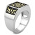 Men's Two-Tone 14K Gold Ion Plated Stainless Steel Cross Design Ring - Size 12 (Pack of 2) - IMAGE 4