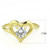 Women's Heart Shaped Ion Plated Gold Stainless Steel Engagement Ring with CZ - Size 6 (Pack of 2) - IMAGE 2