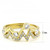 Women's Gold Ion Plated Stainless Steel Ring with Round Cubic Zirconia - Size 5 - IMAGE 2