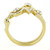 Women's Gold Ion Plated Stainless Steel Ring with Round Cubic Zirconia - Size 5 - IMAGE 3