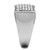 Men's Stainless Steel Pave Ring with Clear Crystals - Size 8 - IMAGE 4