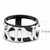 Women's Two Tone Ion Plated Black Stainless Steel "KING" Ring - Size 9 (Pack of 2) - IMAGE 2