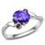 Women's Stainless Steel Ring with Tanzanite Cubic Zirconia - Size 5 (Pack of 2) - IMAGE 1