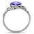 Women's Stainless Steel Ring with Tanzanite Cubic Zirconia - Size 5 (Pack of 2) - IMAGE 3