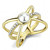 Women's Stainless Steel Ring with Round White Synthetic Pearl - Size 5 (Pack of 2) - IMAGE 1