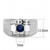Stainless Steel Men's Ring with Blue Montana Synthetic Glass Stone - Size 13 (Pack of 2) - IMAGE 2