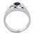 Stainless Steel Men's Ring with Blue Montana Synthetic Glass Stone - Size 13 (Pack of 2) - IMAGE 3
