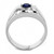 Stainless Steel Men's Ring with Blue Montana Synthetic Glass Stone - Size 9 (Pack of 2) - IMAGE 3