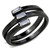Women's IP Black Stainless Steel Oriental Ring with Rectangle CZ - Size 8 (Pack of 2) - IMAGE 1