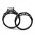 2-Piece IP Black Stainless Steel Women's Wedding Ring Set with CZ - Size 10 - IMAGE 3