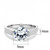 Stainless Steel Women's Engagement Ring with Round CZ Stone - Size 7 (Pack of 2) - IMAGE 2