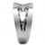 Men's Stainless Steel X Shaped Ring with Cubic Zirconia - Size 10 (Pack of 2) - IMAGE 4