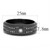 Men's Ion Plated Light Black Stainless Steel Ring with Cubic Zirconia - Size 9 - IMAGE 2